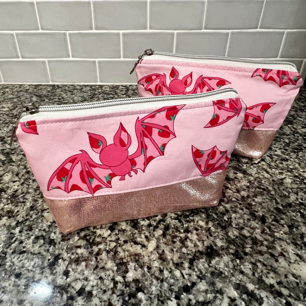 Reusable Snack Pouch - Strawberry Bats